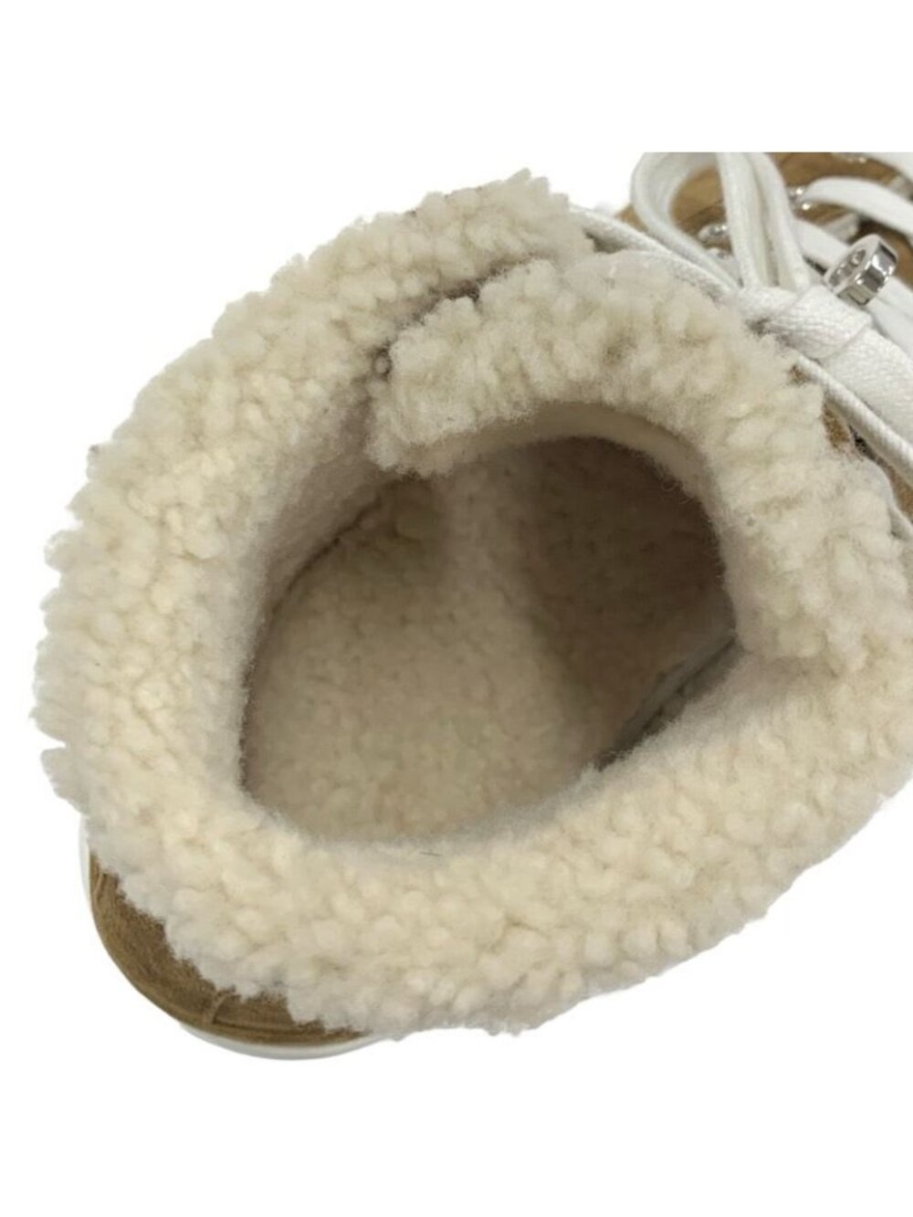 Hermes Daydream Sneakers Shoes Suede Shearling Brown Silver High Cut - Picture 7 of 10